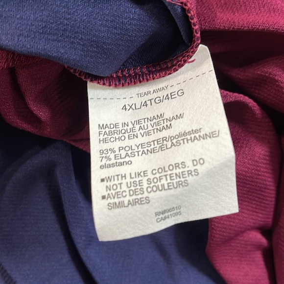 Under Armour color block performance polo maroon, and blue 4 XL - Picture 3 of 4